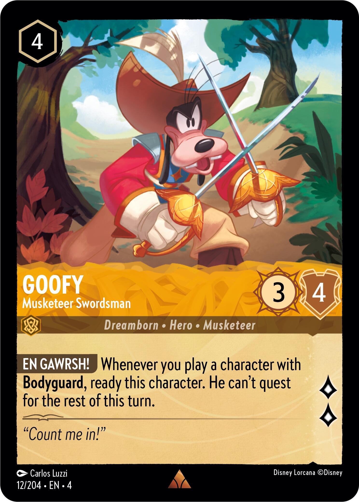 Goofy - Musketeer Swordsman (12/204) [Ursula's Return] | Gamers Paradise