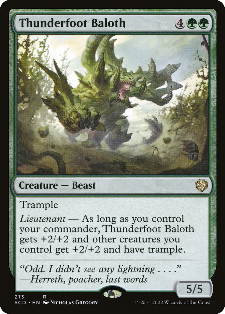 Thunderfoot Baloth [Starter Commander Decks] | Gamers Paradise