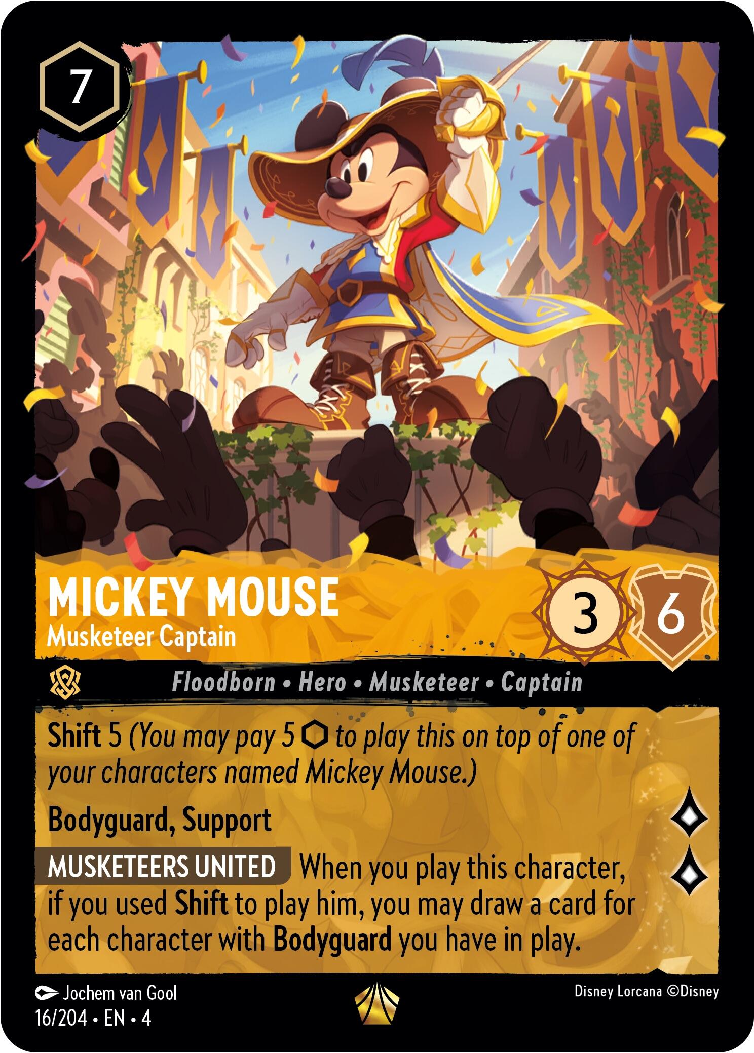 Mickey Mouse - Musketeer Captain (16/204) [Ursula's Return] | Gamers Paradise