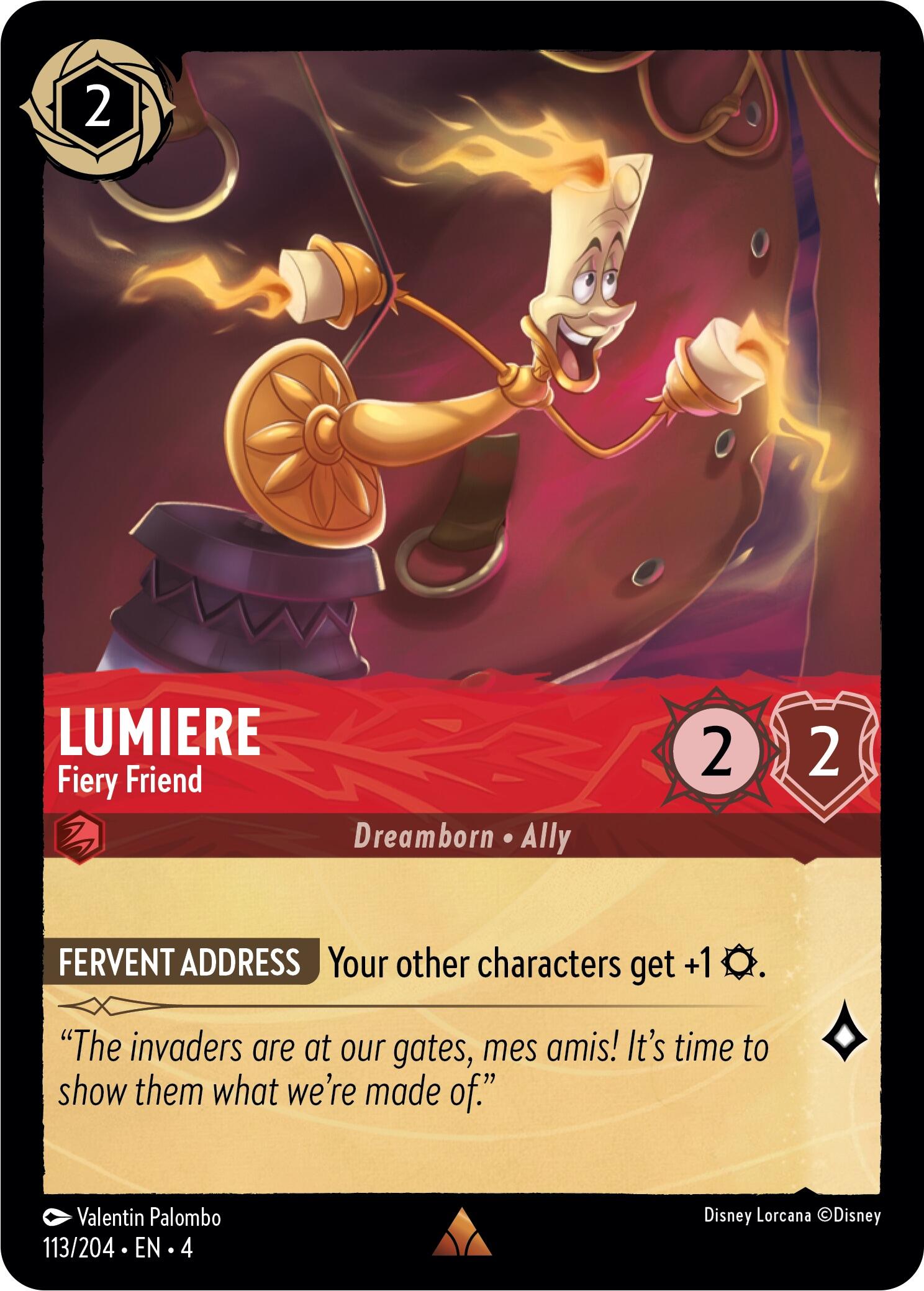 Lumiere - Fiery Friend (113/204) [Ursula's Return] | Gamers Paradise