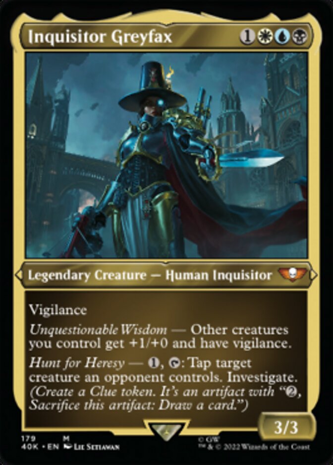 Inquisitor Greyfax (Display Commander) (Surge Foil) [Warhammer 40,000] | Gamers Paradise