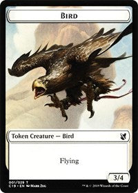 Bird (001) // Sculpture Double-Sided Token [Commander 2019 Tokens] | Gamers Paradise