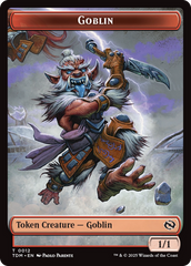 Goblin // Warrior Double-Sided Token [Tarkir: Dragonstorm Tokens] | Gamers Paradise