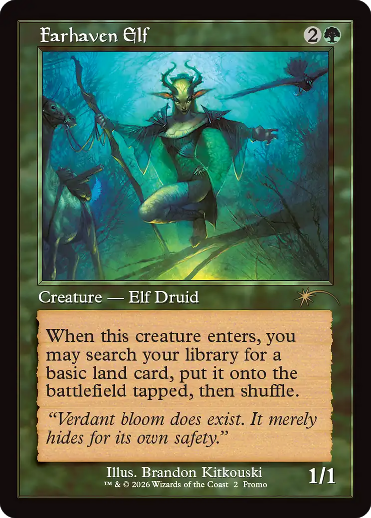 Farhaven Elf (Retro Frame) [Wizards Play Network 2026] | Gamers Paradise