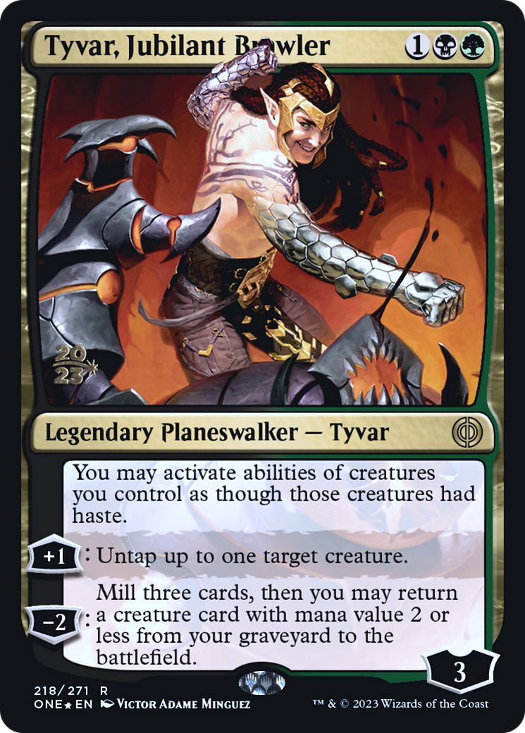 Tyvar, Jubilant Brawler [Phyrexia: All Will Be One Prerelease Promos] | Gamers Paradise