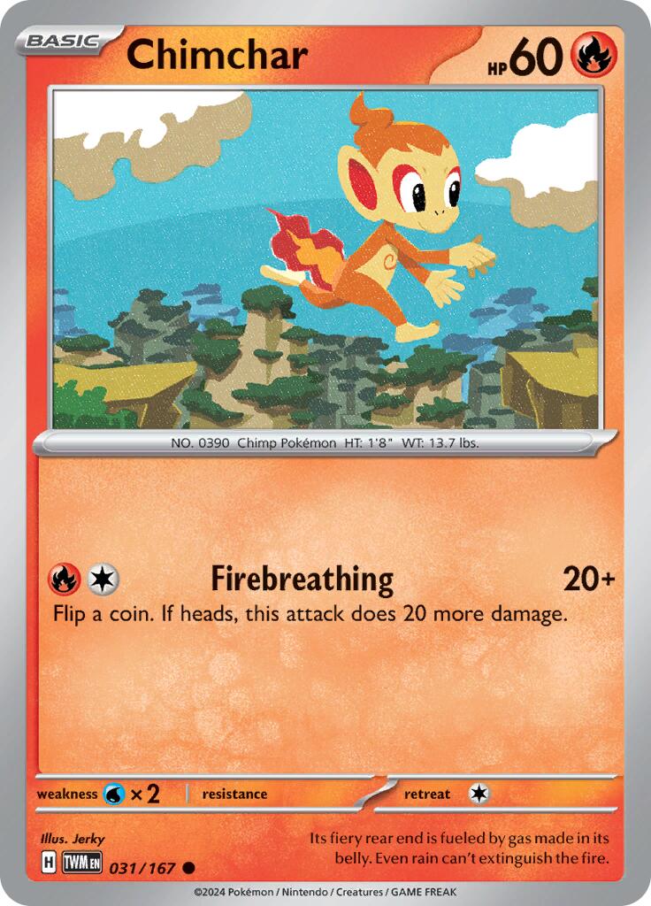 Chimchar (031/167) [Scarlet & Violet: Twilight Masquerade] | Gamers Paradise