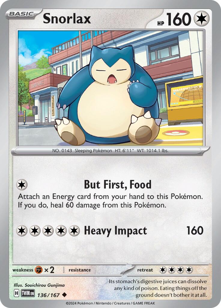 Snorlax (136/167) [Scarlet & Violet: Twilight Masquerade] | Gamers Paradise