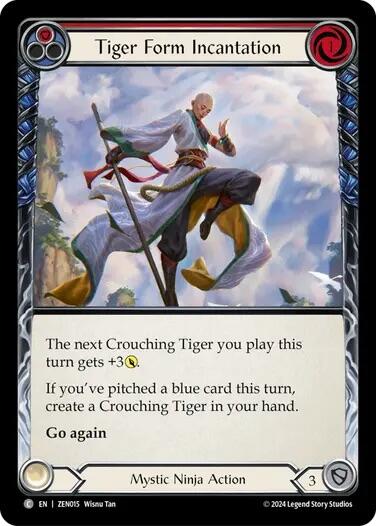 Tiger Form Incantation (Red) [ZEN015] (Part the Mistveil Zen Blitz Deck) | Gamers Paradise