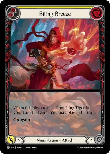 Biting Breeze (Yellow) [ZEN017] (Part the Mistveil Zen Blitz Deck) | Gamers Paradise