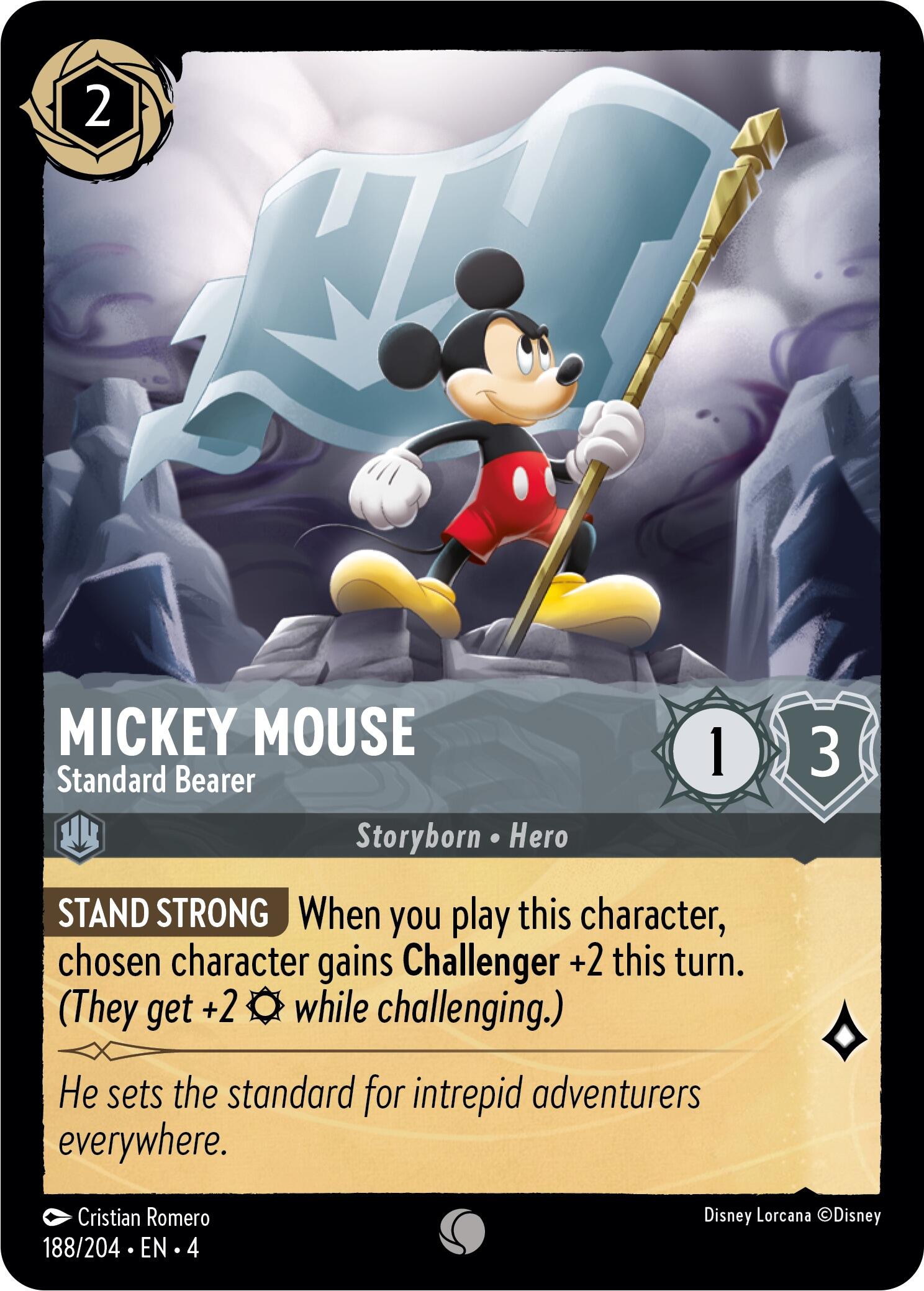 Mickey Mouse - Standard Bearer (188/204) [Ursula's Return] | Gamers Paradise