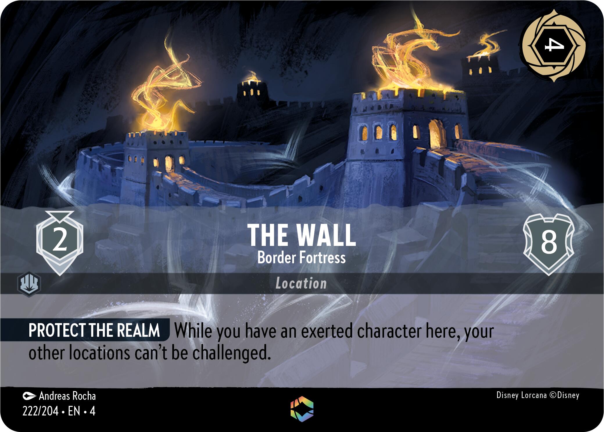 The Wall - Border Fortress (Enchanted) (222/204) [Ursula's Return] | Gamers Paradise
