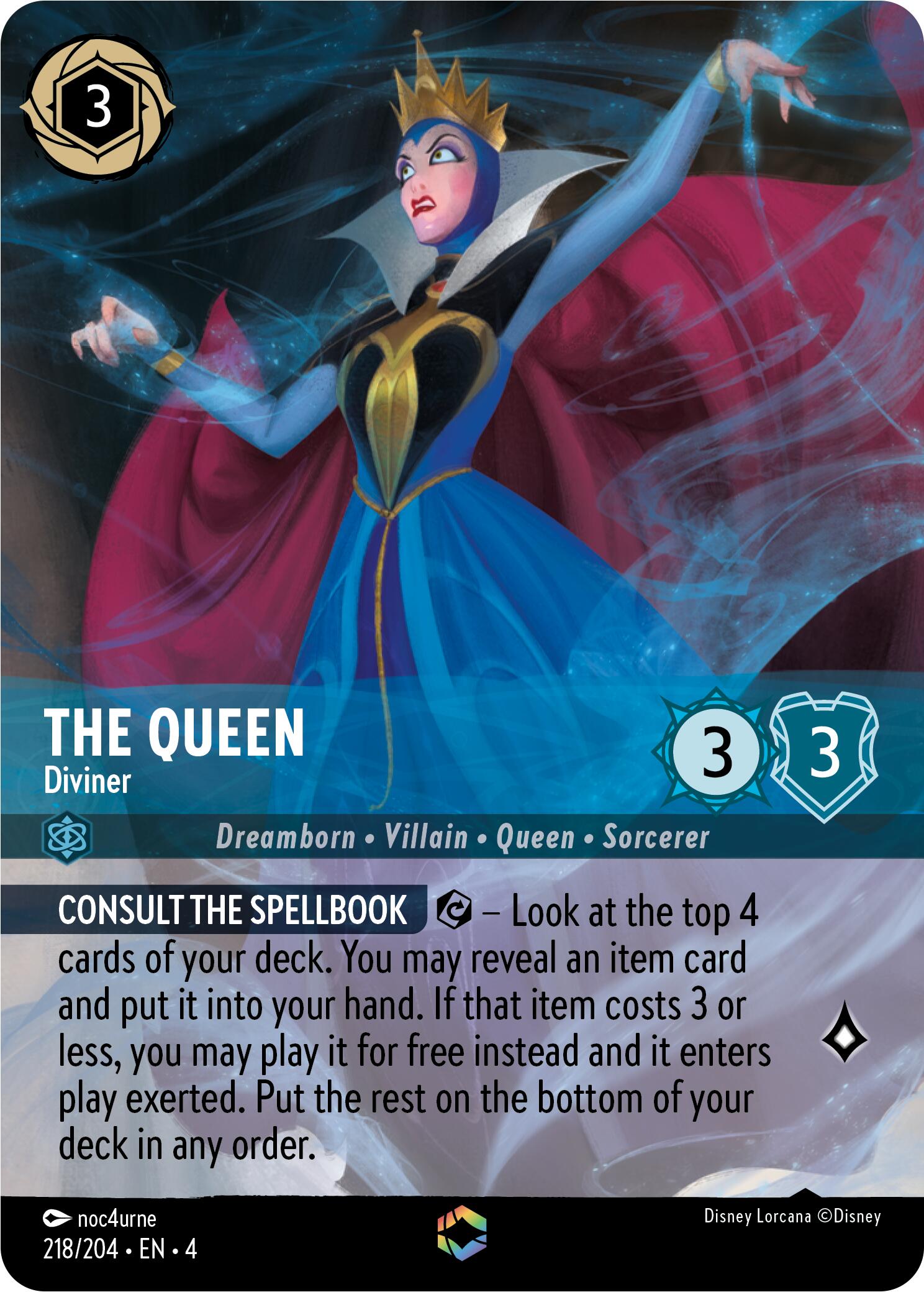 The Queen - Diviner (Enchanted) (218/204) [Ursula's Return] | Gamers Paradise