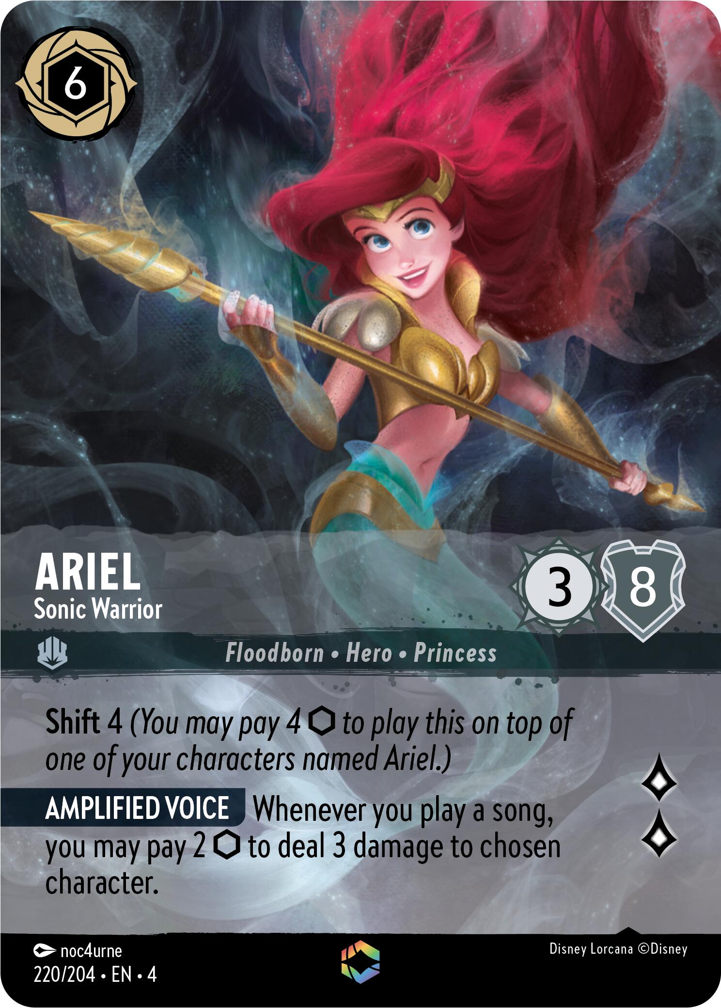 Ariel - Sonic Warrior (Enchanted) (220/204) [Ursula's Return] | Gamers Paradise