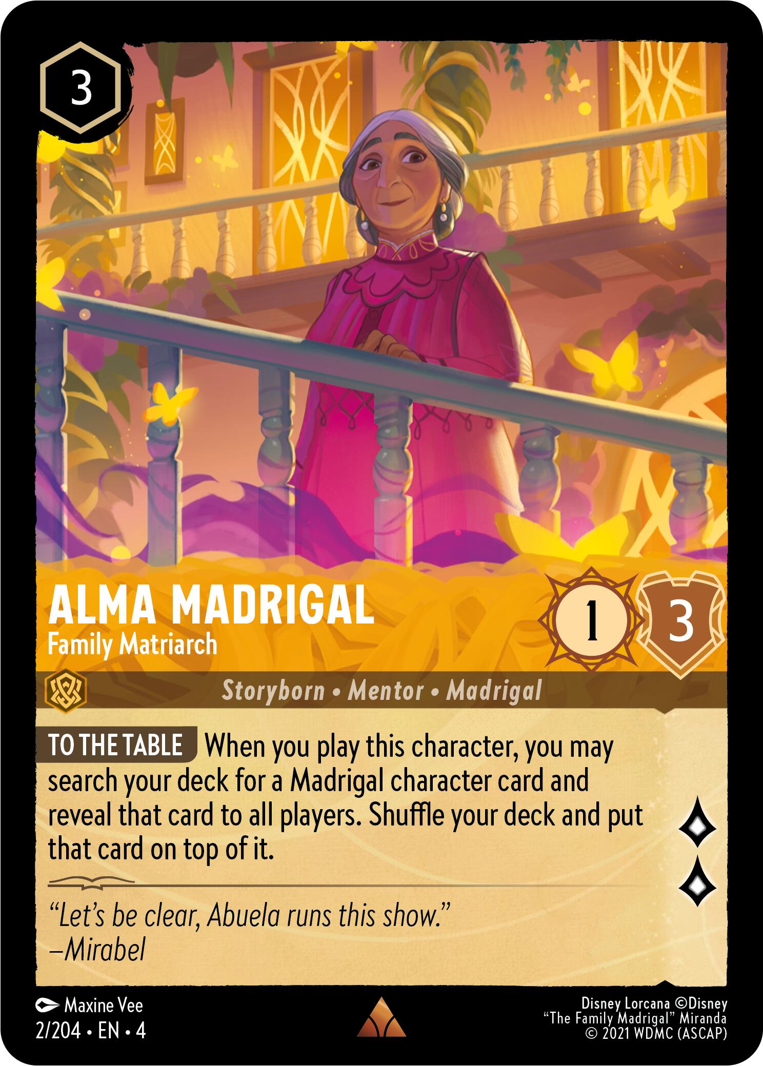 Alma Madrigal - Family Matriarch (2/204) [Ursula's Return] | Gamers Paradise
