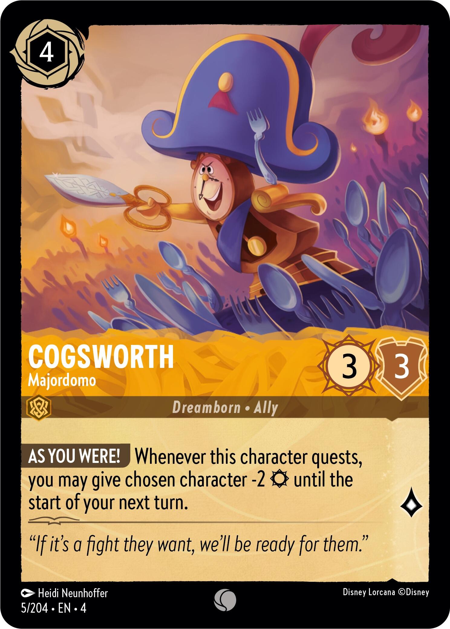 Cogsworth - Majordomo (5/204) [Ursula's Return] | Gamers Paradise