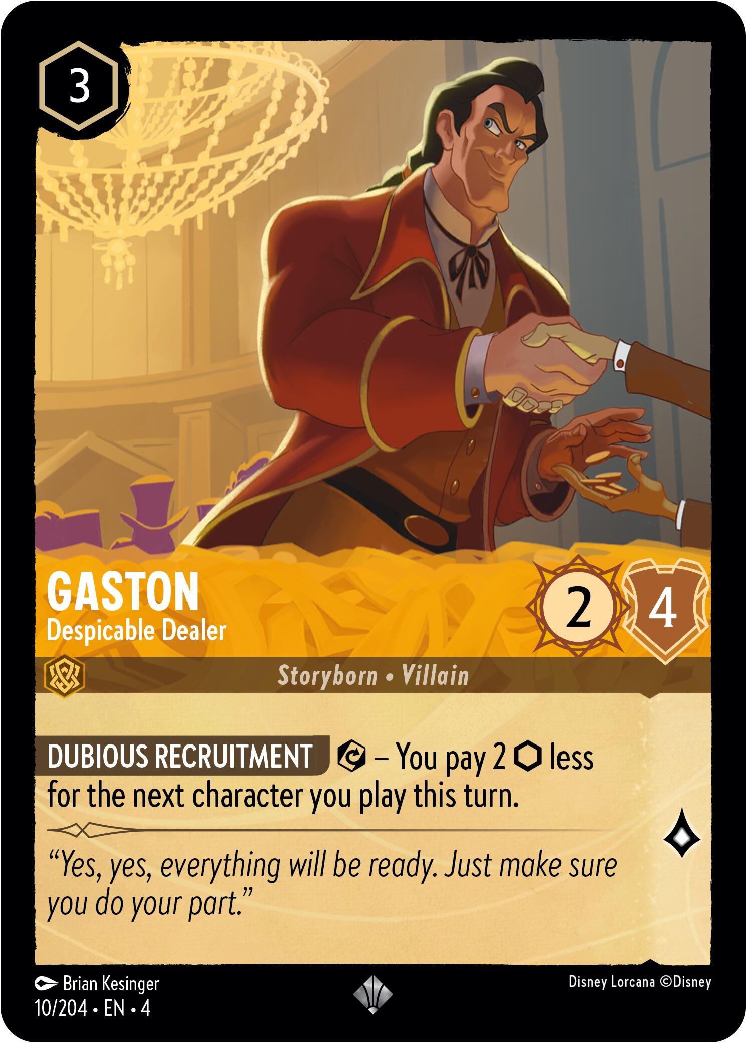 Gaston - Despicable Dealer (10/204) [Ursula's Return] | Gamers Paradise