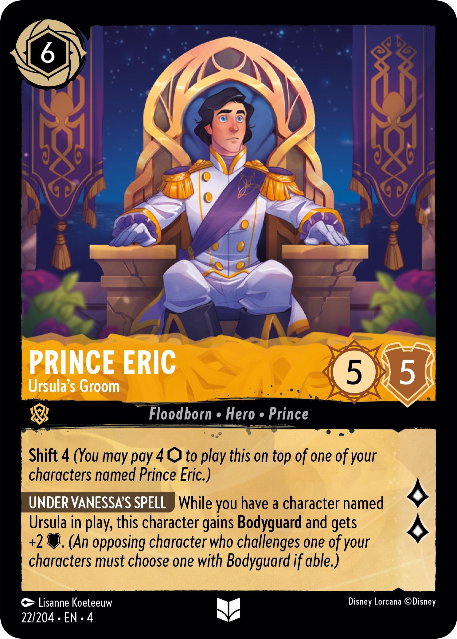 Prince Eric - Ursula's Groom (22/204) [Ursula's Return] | Gamers Paradise
