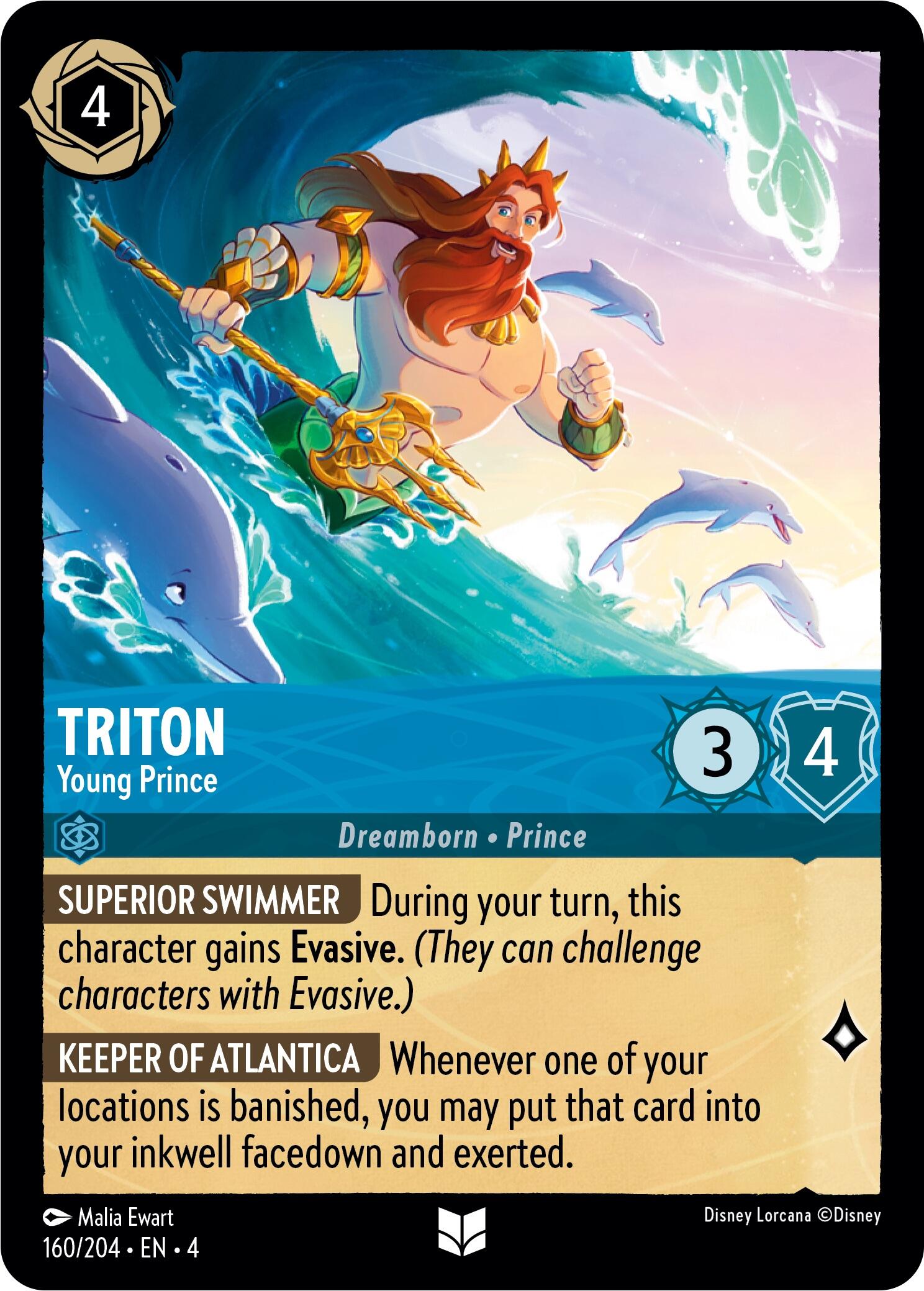 Triton - Young Prince (160/204) [Ursula's Return] | Gamers Paradise