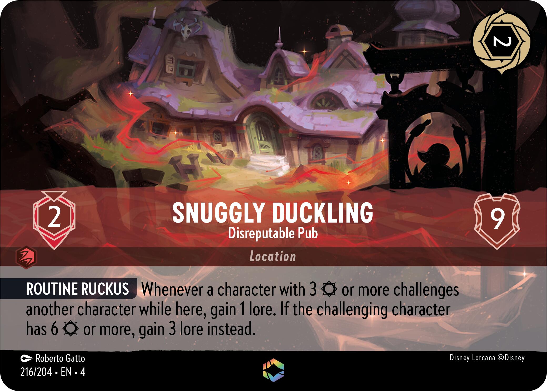 Snuggly Duckling - Disreputable Pub (Enchanted) (216/204) [Ursula's Return] | Gamers Paradise