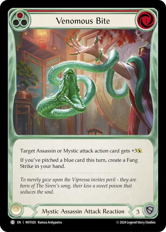 Venomous Bite (Red) [MST020] (Part the Mistveil)  Rainbow Foil | Gamers Paradise