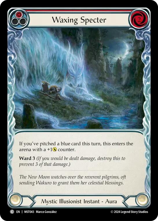 Waxing Specter (Red) [MST043] (Part the Mistveil)  Rainbow Foil | Gamers Paradise