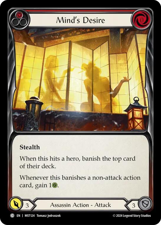 Mind's Desire (Red) [MST124] (Part the Mistveil)  Rainbow Foil | Gamers Paradise