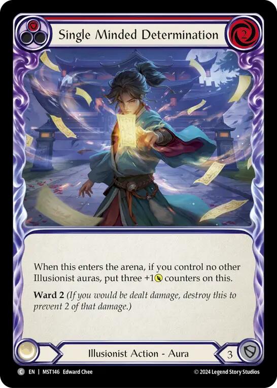 Single Minded Determination (Red) [MST146] (Part the Mistveil)  Rainbow Foil | Gamers Paradise