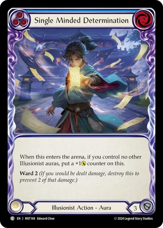 Single Minded Determination (Blue) [MST148] (Part the Mistveil) | Gamers Paradise