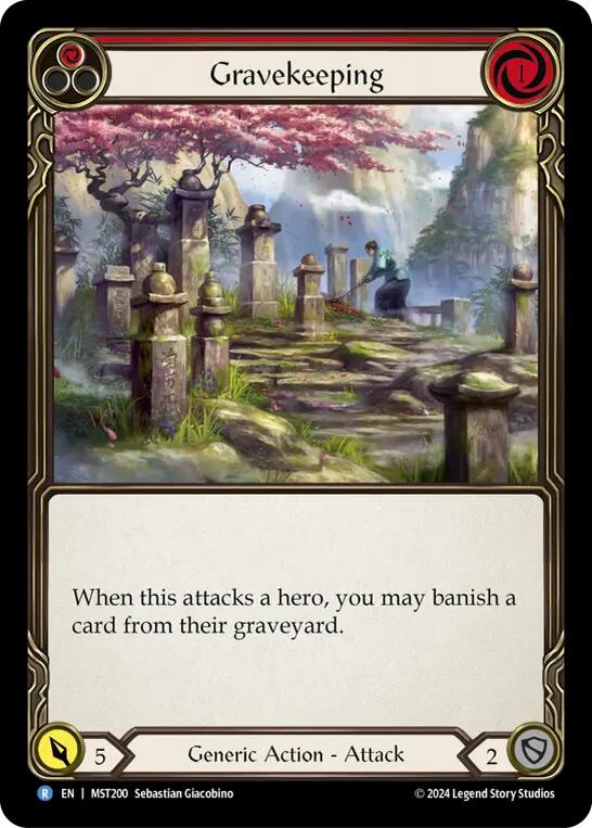 Gravekeeping (Red) [MST200] (Part the Mistveil)  Rainbow Foil | Gamers Paradise