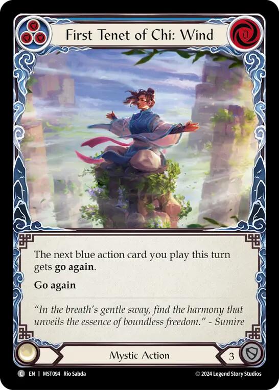 First Tenet of Chi: Wind [MST094] (Part the Mistveil)  Rainbow Foil | Gamers Paradise