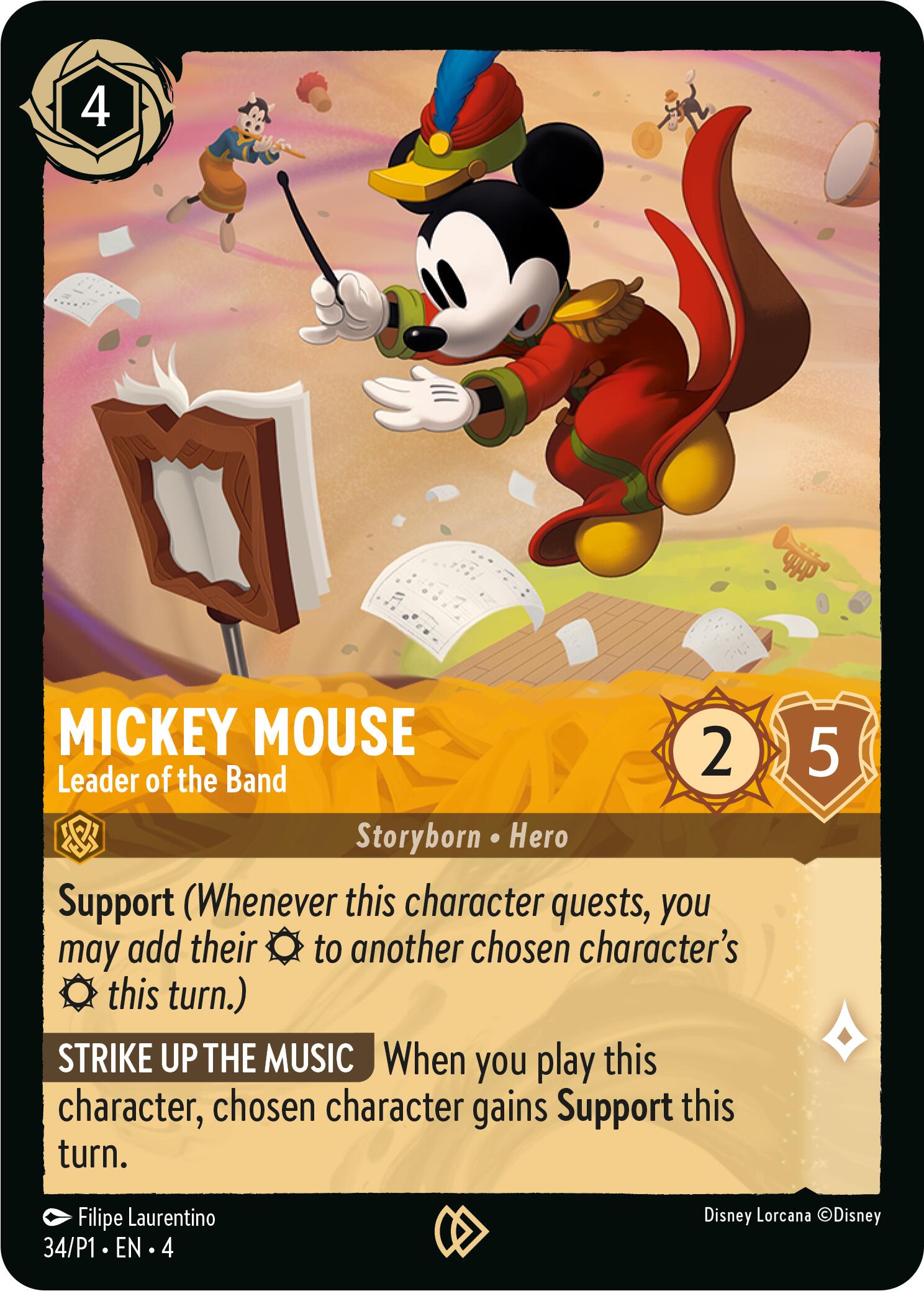 Mickey Mouse - Leader of the Band (34) [Promo Cards] | Gamers Paradise