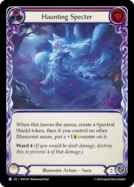 Haunting Specter (Red) [MST140] (Part the Mistveil)  Rainbow Foil | Gamers Paradise