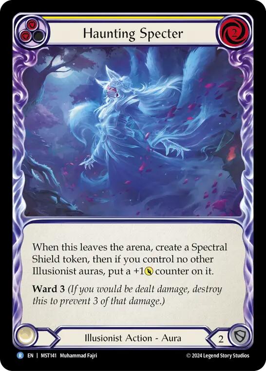 Haunting Specter (Yellow) [MST141] (Part the Mistveil)  Rainbow Foil | Gamers Paradise