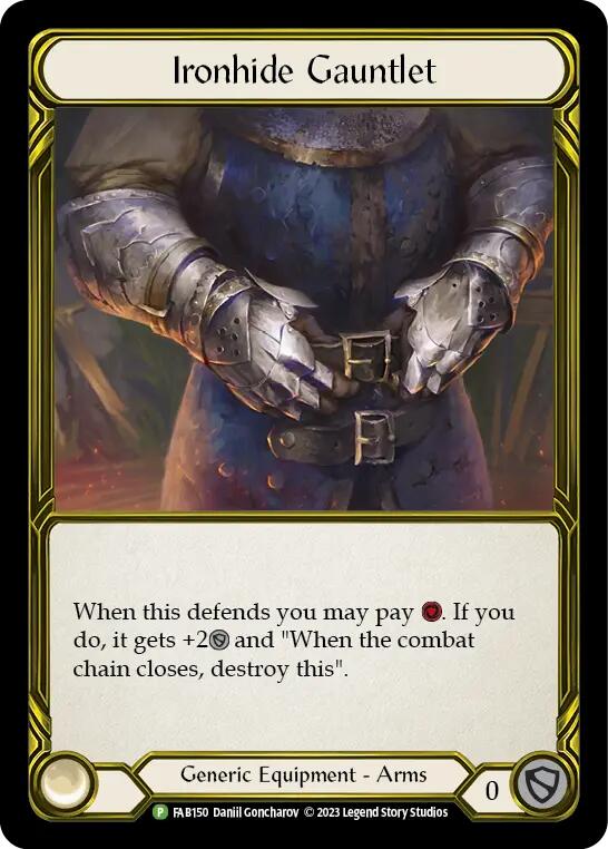 Ironhide Gauntlet (Golden) [FAB150] (Promo)  Cold Foil | Gamers Paradise