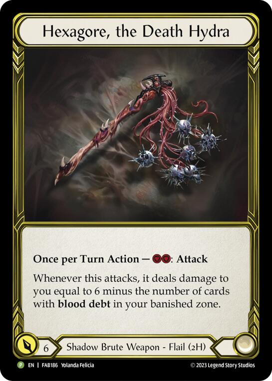 Hexagore, the Death Hydra (Golden) [FAB186] (Promo)  Cold Foil | Gamers Paradise