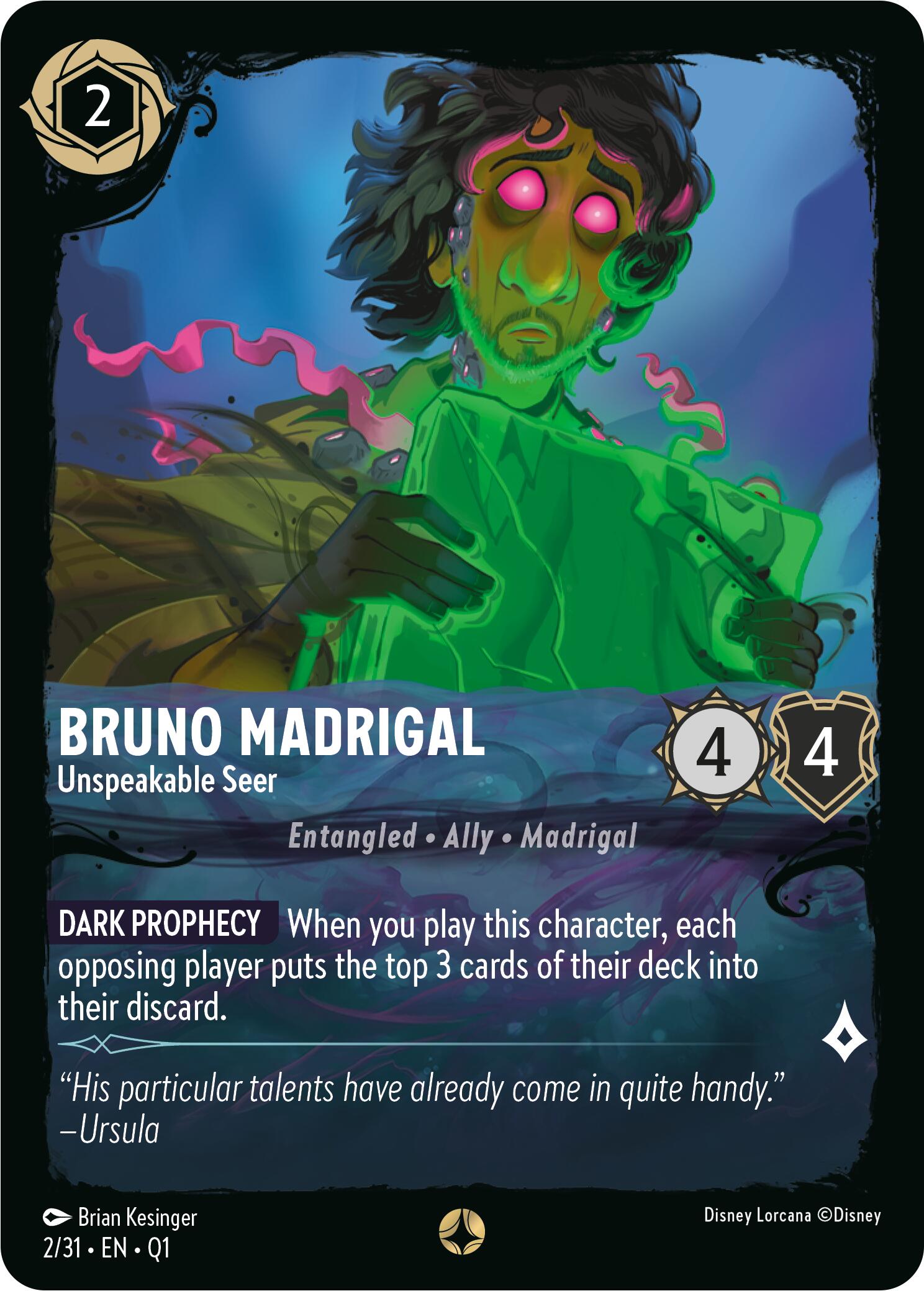 Bruno Madrigal - Unspeakable Seer (2/31) [Illumineer's Quest: Deep Trouble] | Gamers Paradise