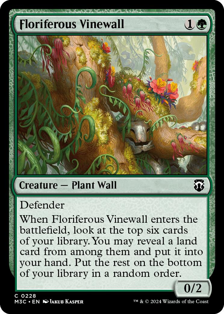 Floriferous Vinewall [Modern Horizons 3 Commander] | Gamers Paradise