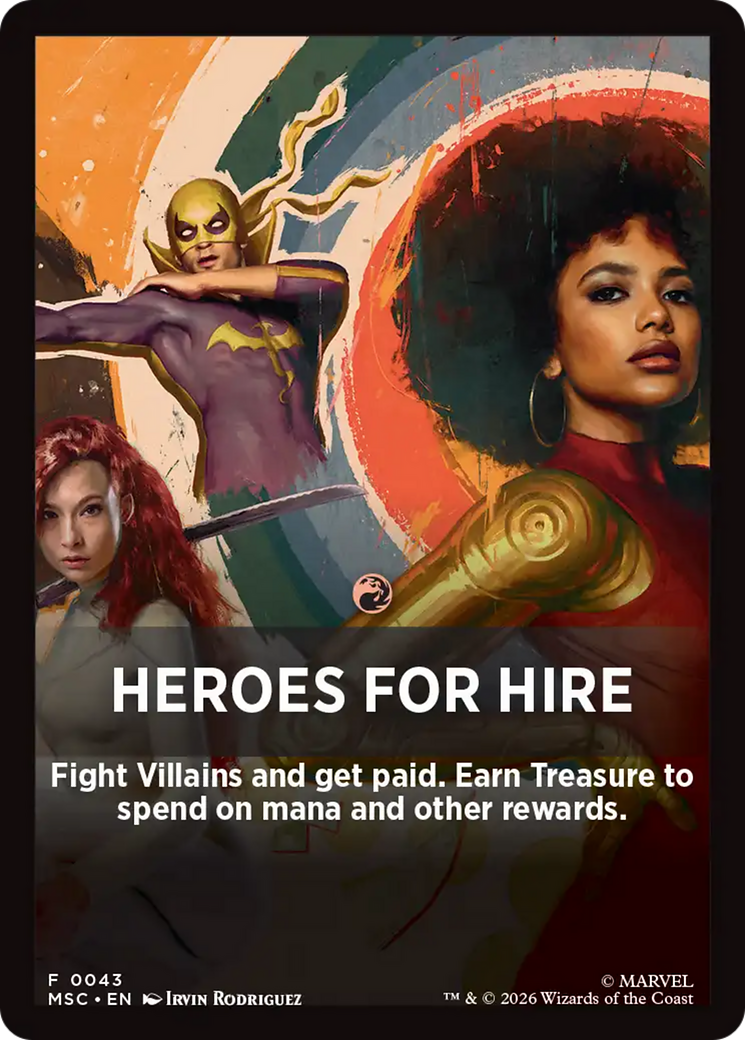 Heroes For Hire Theme Card [Marvel Super Heroes Commander] | Gamers Paradise