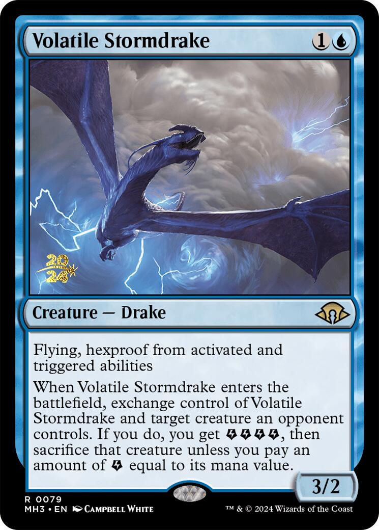 Volatile Stormdrake [Modern Horizons 3 Prerelease Promos] | Gamers Paradise