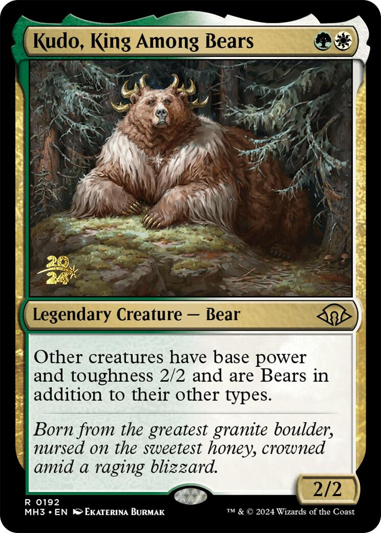 Kudo, King Among Bears [Modern Horizons 3 Prerelease Promos] | Gamers Paradise