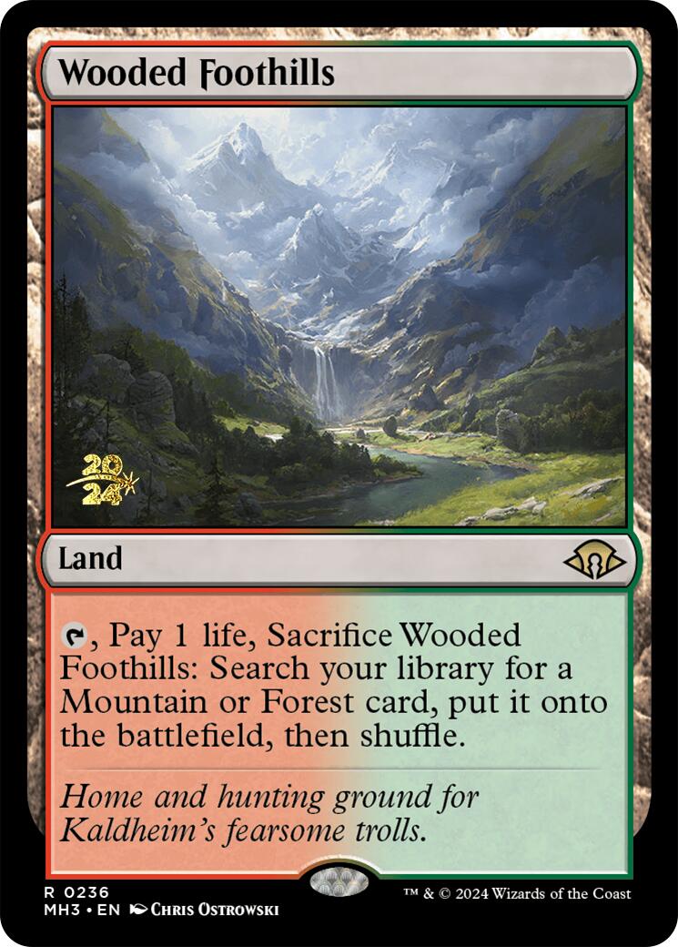 Wooded Foothills [Modern Horizons 3 Prerelease Promos] | Gamers Paradise