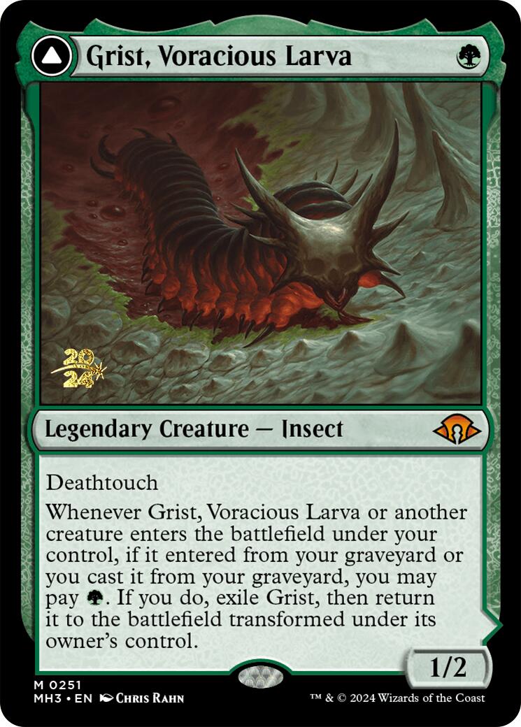 Grist, Voracious Larva [Modern Horizons 3 Prerelease Promos] | Gamers Paradise