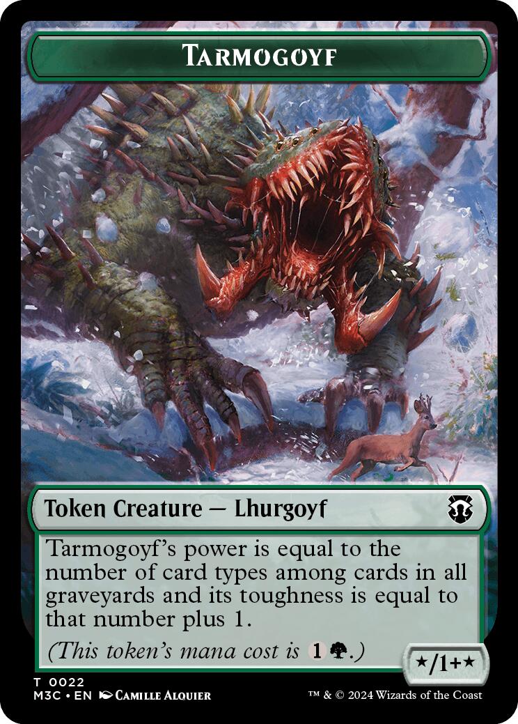 Tarmogoyf // Saproling Double-Sided Token [Modern Horizons 3 Commander Tokens] | Gamers Paradise