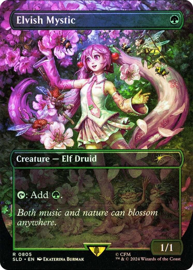 Elvish Mystic (0805 - Japanese Rainbow Foil) [Secret Lair Drop Series] | Gamers Paradise