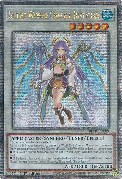 Ib the World Chalice Justiciar (Quarter Century Secret Rare) [BLTR-EN089] Quarter Century Secret Rare | Gamers Paradise