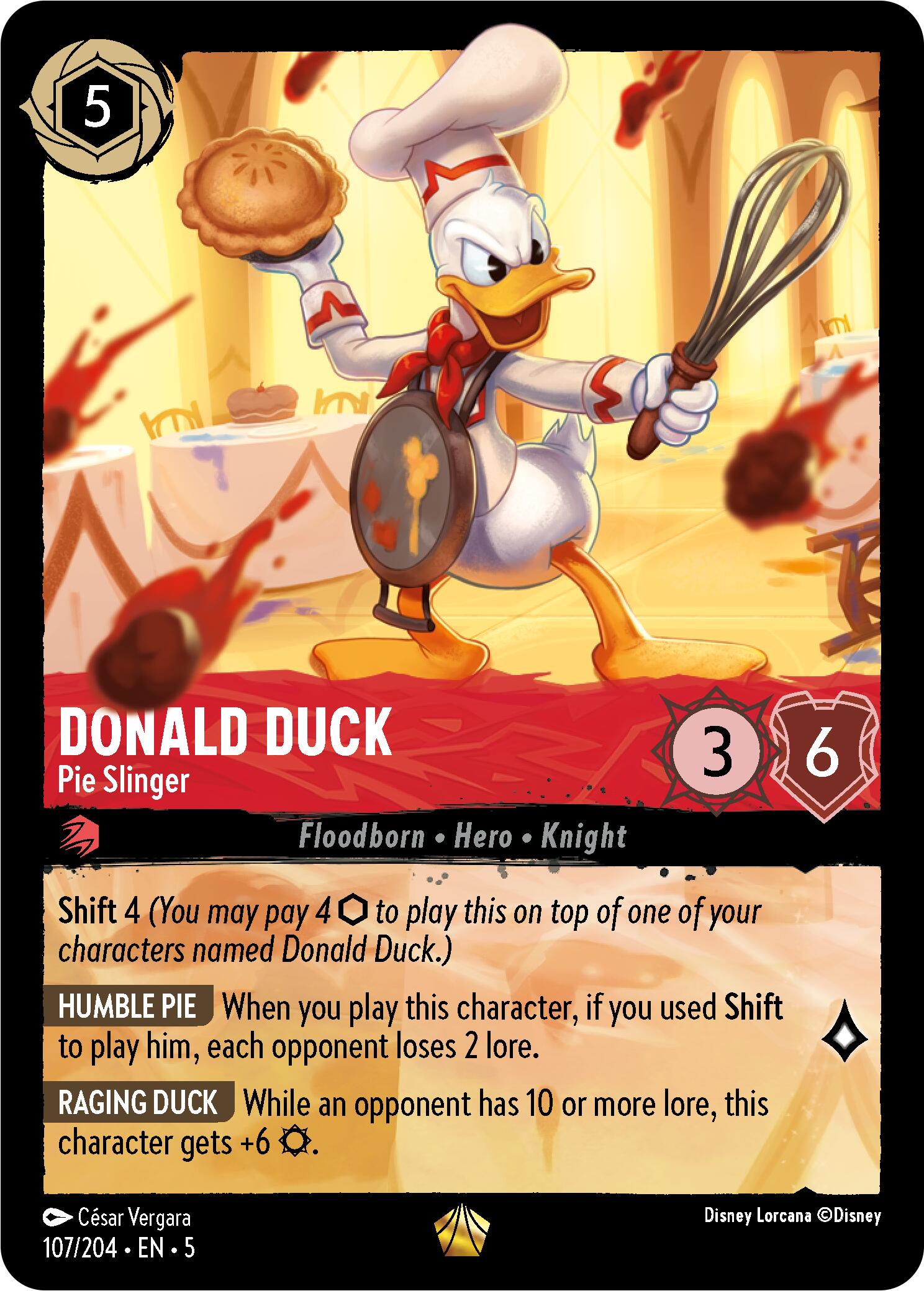 Donald Duck - Pie Slinger (107/204) [Shimmering Skies] | Gamers Paradise