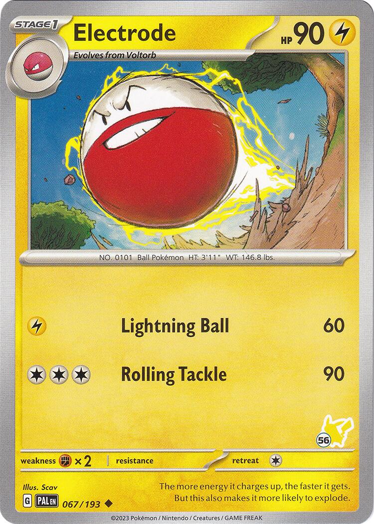 Electrode (067/193) (Pikachu Stamp #56) [Battle Academy 2024] | Gamers Paradise