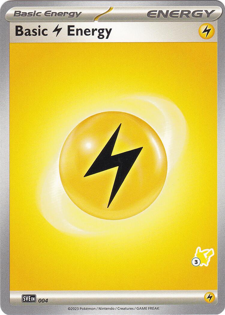 Basic Lightning Energy (004) (Pikachu Stamp #3) [Battle Academy 2024] | Gamers Paradise