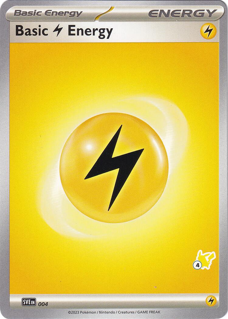 Basic Lightning Energy (004) (Pikachu Stamp #4) [Battle Academy 2024] | Gamers Paradise
