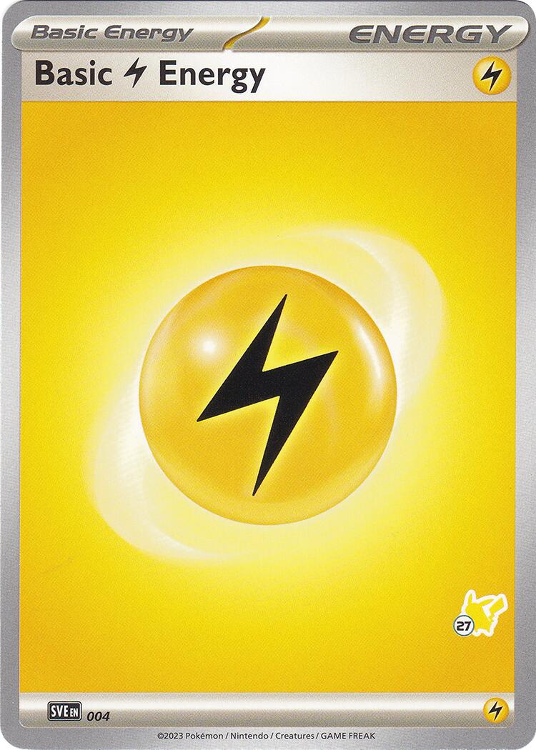 Basic Lightning Energy (004) (Pikachu Stamp #27) [Battle Academy 2024] | Gamers Paradise